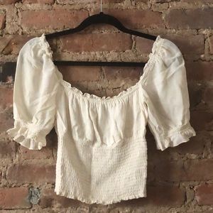 Reformation smocked top